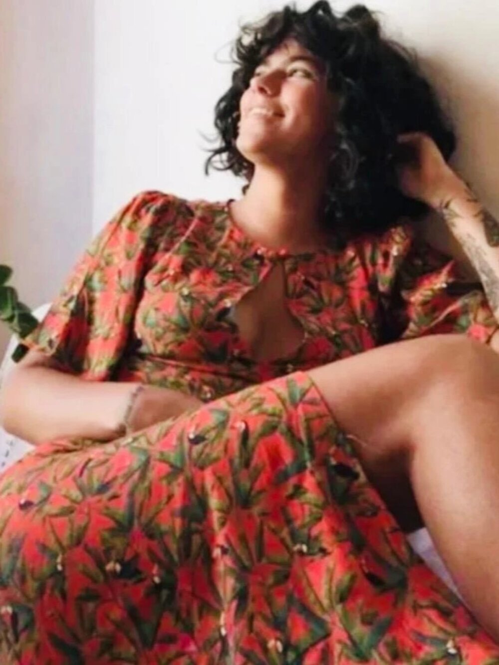 FARM Rio Tucano Paradise Midi Dress tropical parrots palm leaves print size S - Picture 15 of 15